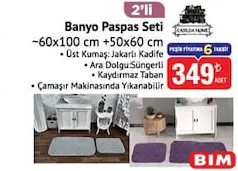 BANYO PASPAS SETİ 2'Lİ fiyat ve kampanya bilgisi